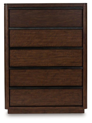 Dilenno California Canopy Bed With Mirrored Dresser, Chest And Nightstand
