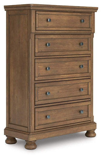 Feddinger Panel Bed With Mirrored Dresser And Chest