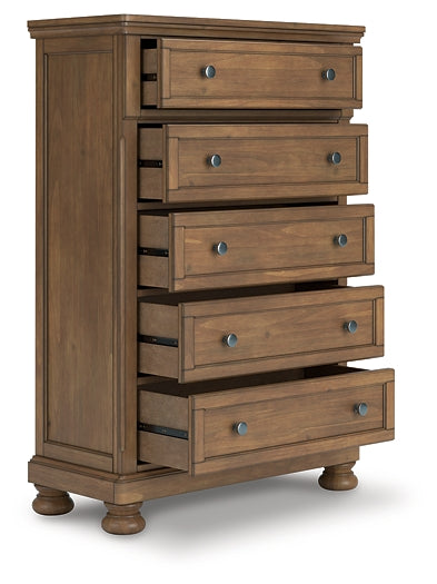 Feddinger Panel Bed With Mirrored Dresser And Chest