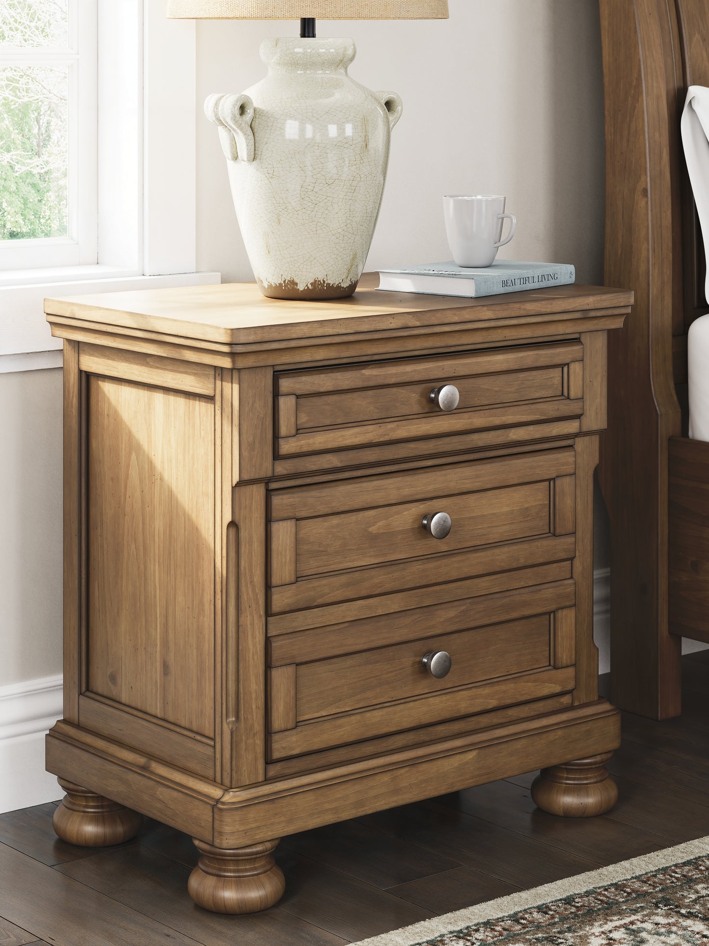 Feddinger Panel Bed With Mirrored Dresser, Chest And Nightstand