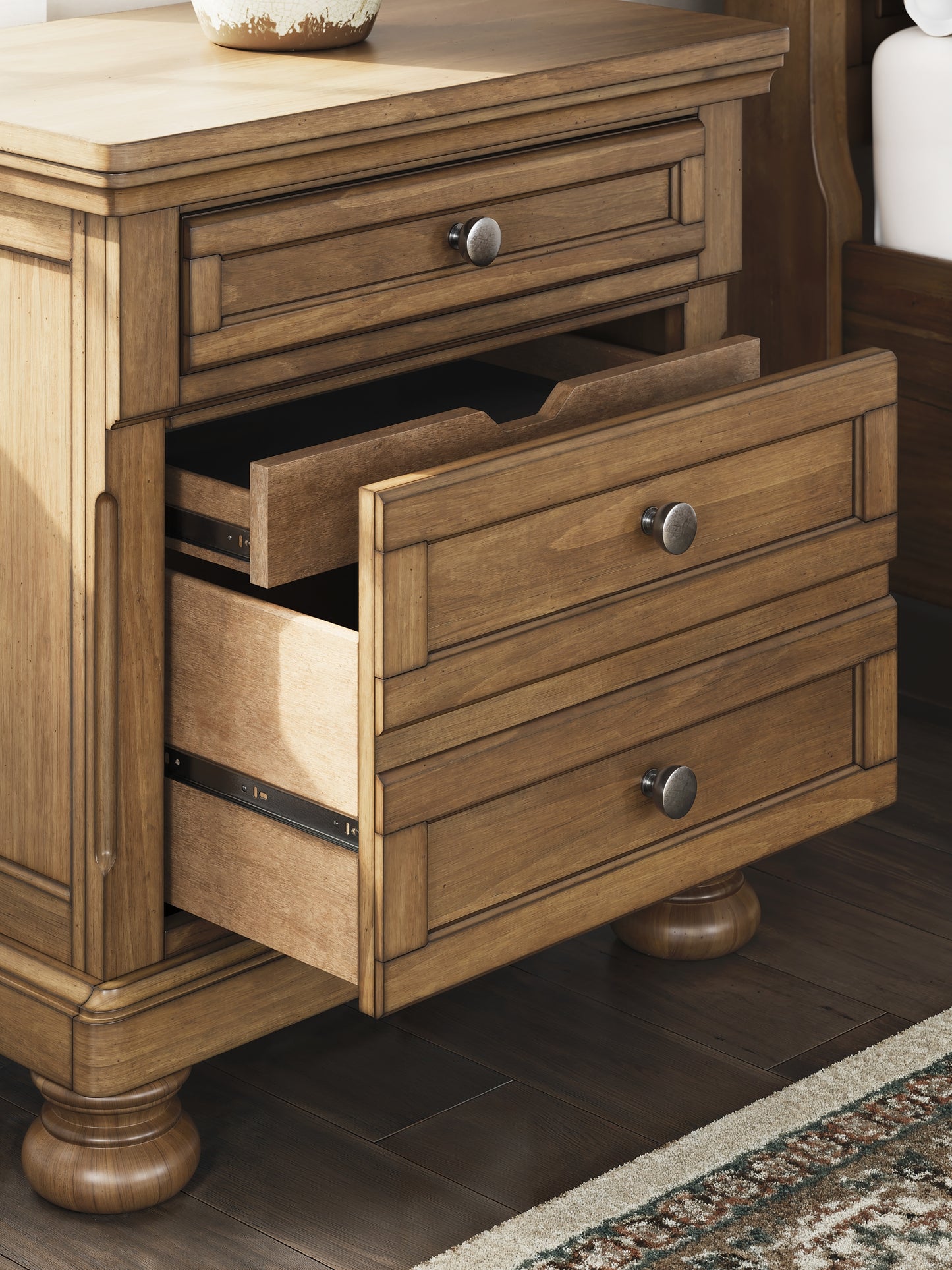 Feddinger Panel Bed With Mirrored Dresser, Chest And Nightstand