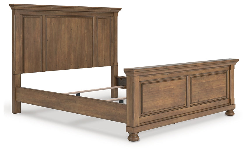 Feddinger California Panel Bed With Mirrored Dresser