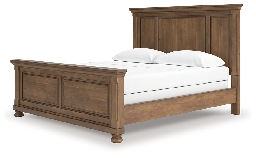 Feddinger California Panel Bed With Mirrored Dresser