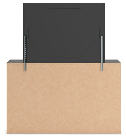 Hollivern Panel Bed With Mirrored Dresser And Nightstand