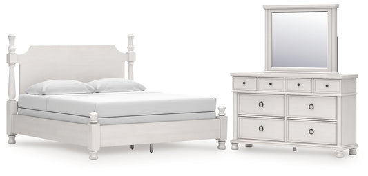 Rowlenstown California Poster Bed, Dresser And Mirror