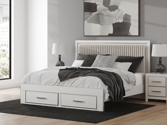 Zuraleus Upholstered Panel Platform Storage Bed