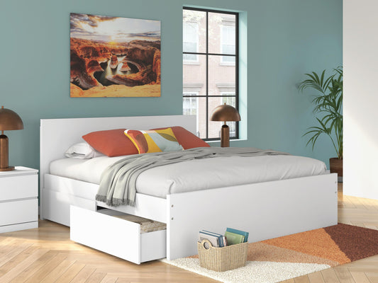 Onita Panel Platform Bed With 2 Side Storage