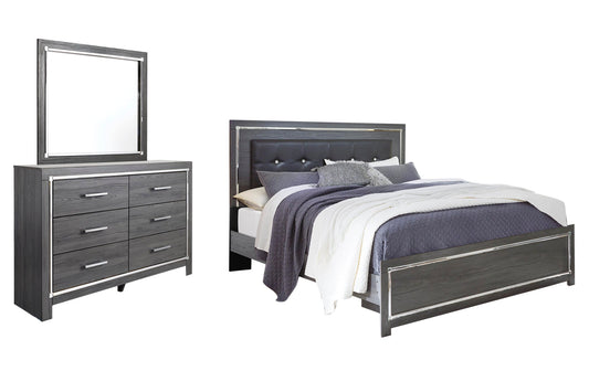 Lodanna Panel Bed With Mirrored Dresser