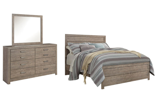 Culverbach Panel Bed With Mirrored Dresser