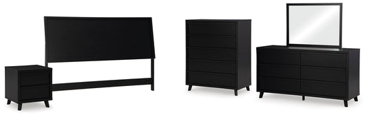 Danziar Panel Headboard, Dresser, Mirror, Chest And Nightstand