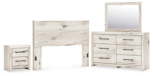 Lawroy Panel Headboard, Dresser, Mirror And Nightstand