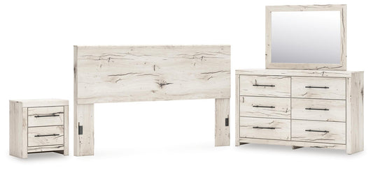 Lawroy Panel Headboard, Dresser, Mirror And Nightstand