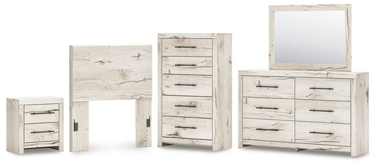 Lawroy Panel Headboard, Dresser, Mirror, Chest And Nightstand