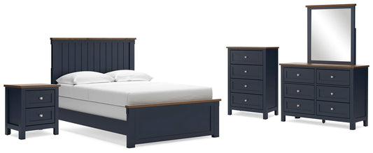 Landocken Panel Bed, Dresser, Mirror, Chest And Nightstand