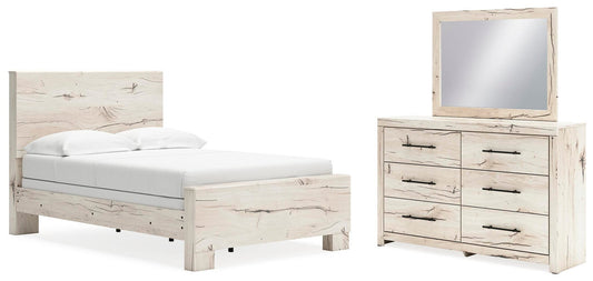 Lawroy Panel Bed, Dresser And Mirror