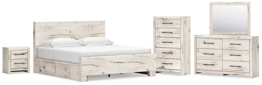 Lawroy Panel Bed With Storage, Dresser, Mirror, Chest And Nightstand