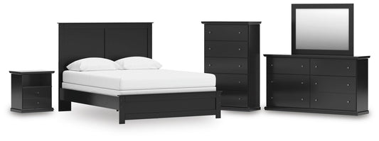 Maribel Panel Bed, Dresser, Mirror, Chest And Nightstand