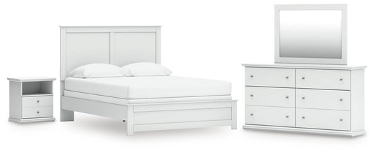 Bostwick Shoals Panel Bed, Dresser, Mirror And Nightstand