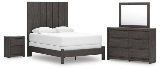 Parlayon Panel Bed, Dresser, Mirror And Nightstand
