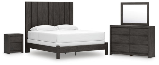 Parlayon Panel Bed, Dresser, Mirror And Nightstand