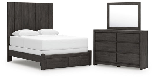 Parlayon Panel Storage Bed, Dresser And Mirror