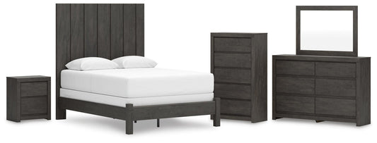 Parlayon Panel Bed, Dresser, Mirror, Chest And Nightstand