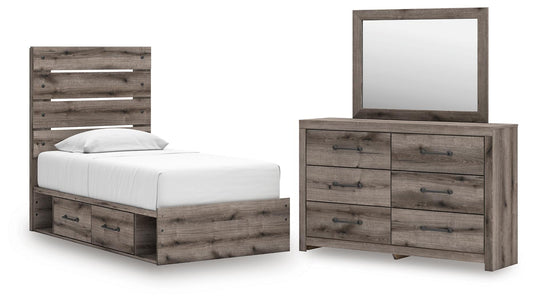 Urbanoore Panel Storage Bed, Dresser And Mirror