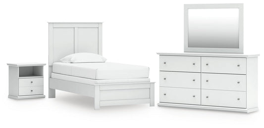 Bostwick Shoals Panel Bed, Dresser, Mirror And Nightstand