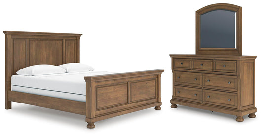 Vandenmore Panel Bed With Mirrored Dresser