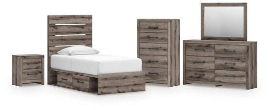 Urbanoore Panel Bed With Storage, Dresser, Mirror, Chest And Nightstand