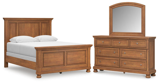 Vandenmore Panel Bed With Mirrored Dresser