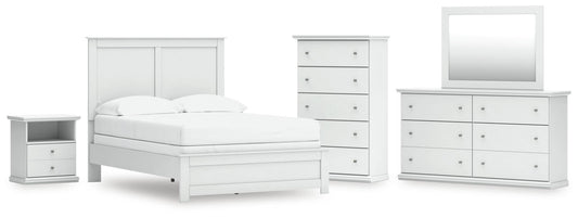 Bostwick Shoals Panel Bed, Dresser, Mirror, Chest And Nightstand