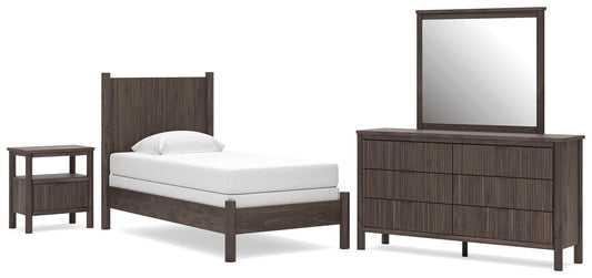 Cadmori Panel Bed, Dresser, Mirror And Nightstand