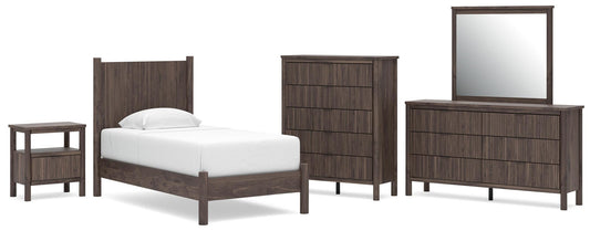 Cadmori Panel Platform Bed, Dresser, Mirror, Chest And Nightstand