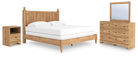 Galletyn Panel Bed With Mirrored Dresser And Nightstand