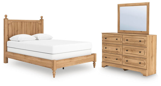 Galletyn Panel Bed With Mirrored Dresser