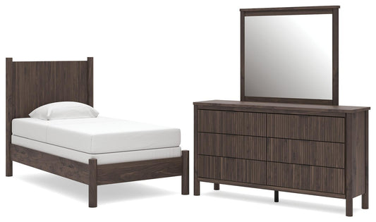 Cadmori Panel Bed, Dresser And Mirror