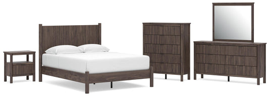 Cadmori Panel Platform Bed, Dresser, Mirror, Chest And Nightstand