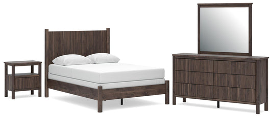 Cadmori Panel Bed, Dresser, Mirror And Nightstand