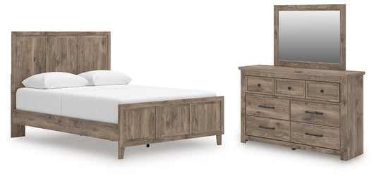 Keithland Panel Bed With Mirrored Dresser