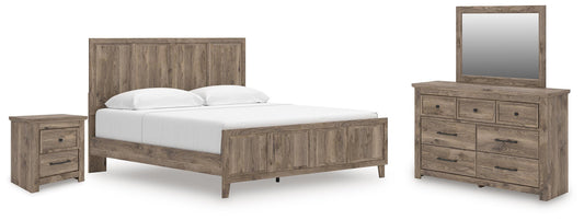 Keithland Panel Bed With Mirrored Dresser And Nightstand