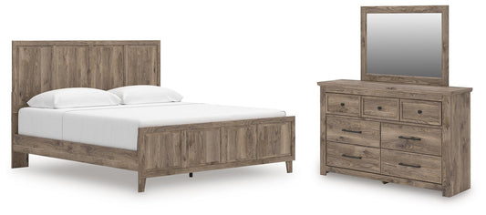 Keithland Panel Bed With Mirrored Dresser