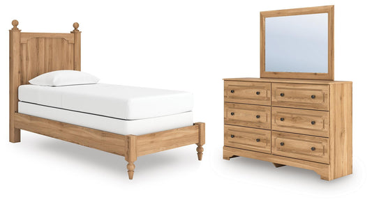 Galletyn Panel Bed With Mirrored Dresser