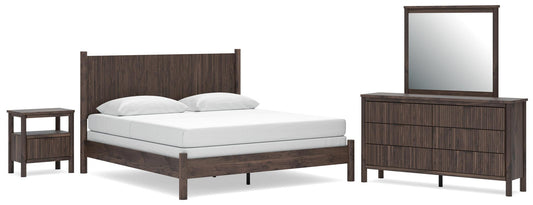 Cadmori Panel Bed, Dresser, Mirror And Nightstand