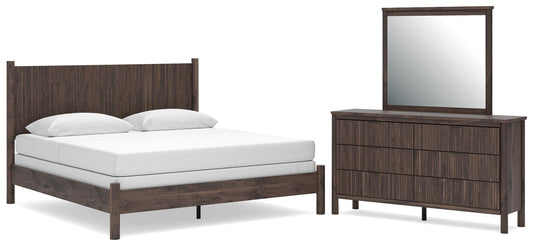 Cadmori Panel Bed, Dresser And Mirror
