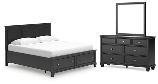 Lanolee Panel Storage Bed, Dresser And Mirror