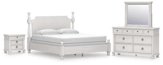 Chadworth California Poster Bed, Dresser, Mirror And Nightstand