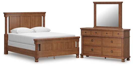 Chadworth Poster Bed With Mirrored Dresser