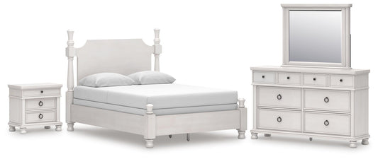Chadworth Poster Bed, Dresser, Mirror And Nightstand