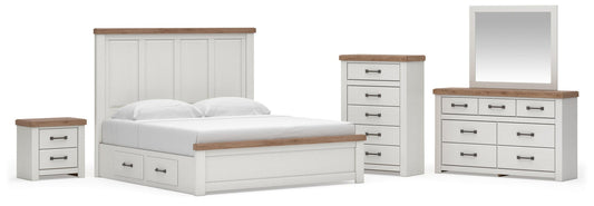 Savonport Panel Bed With Storage, Dresser, Mirror, Chest And Nightstand
